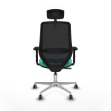 Kontorstol med hovedg�rde Piqueras y Crespo D086G2W Turkisbl� #5