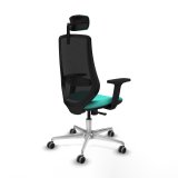 Kontorstol med hovedg�rde Piqueras y Crespo D086G2W Turkisbl� #6