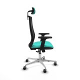 Kontorstol med hovedg�rde Piqueras y Crespo D086G2W Turkisbl� #7