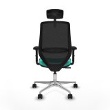 Kontorstol med hovedg�rde Piqueras y Crespo D086N2W Turkisbl� #5