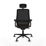 Kontorstol med hovedg�rde Piqueras y Crespo D036G2W Sort M�rkebrun #5