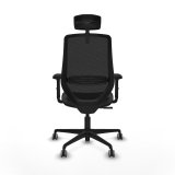 Kontorstol med hovedg�rde Piqueras y Crespo D036G2W M�rkegr� #5