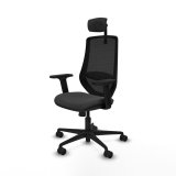 Kontorstol med hovedg�rde Piqueras y Crespo D036N2W M�rkegr� #2