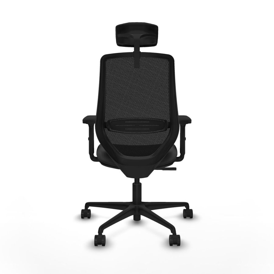 Kontorstol med hovedg�rde Piqueras y Crespo D036N2W M�rkegr� #5