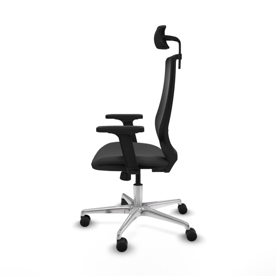 Kontorstol med hovedg�rde Piqueras y Crespo D086N2W M�rkegr� #3