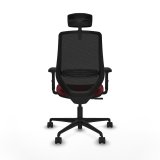 Kontorstol med hovedg�rde Piqueras y Crespo D036N2W R�dbrun #5