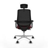 Kontorstol med hovedg�rde Piqueras y Crespo D086N2W R�dbrun #5