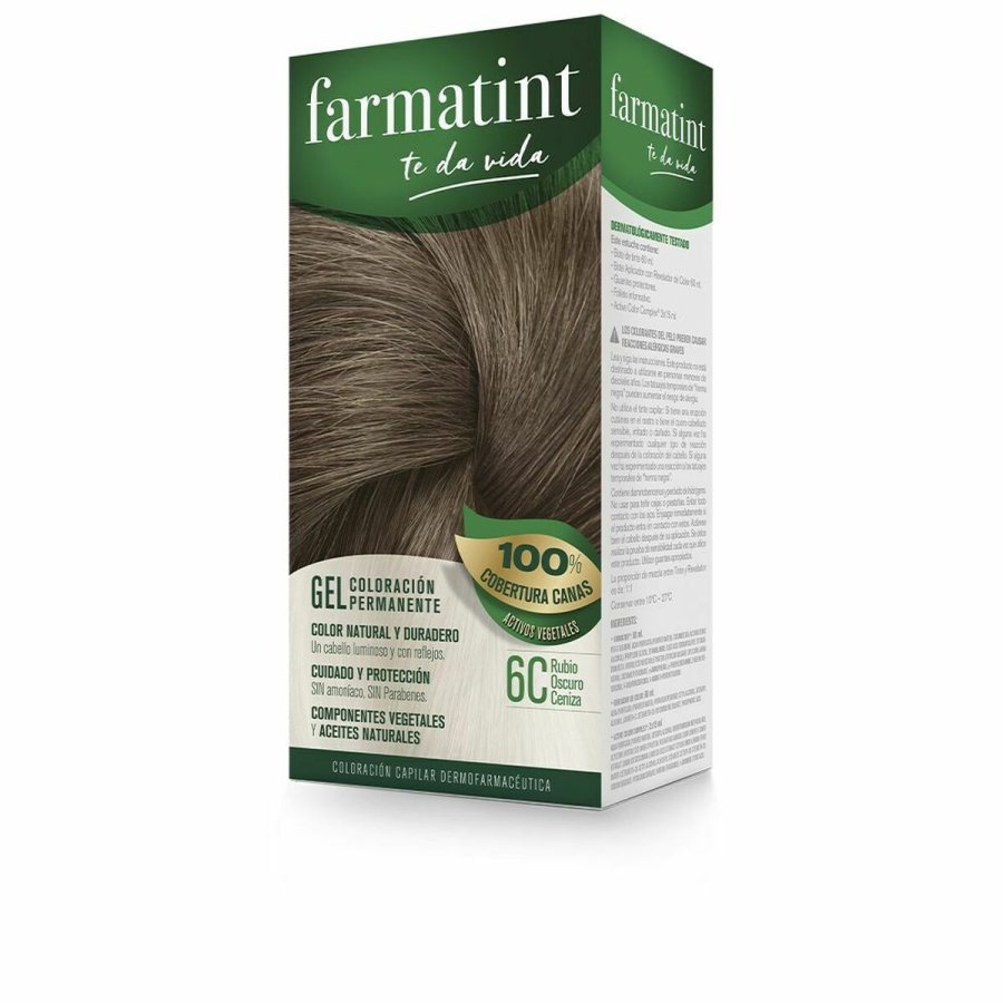 Permanent Farve Farmatint 6c-Rubio Oscuro Ceniza Gel #1