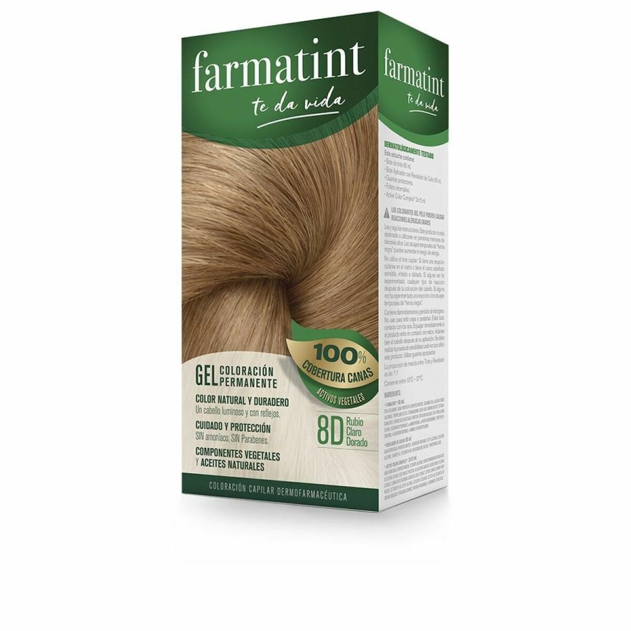 Permanent Farve Farmatint 8d-Rubio Claro Dorado Gel #1