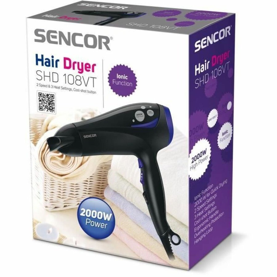 Hrtrrer Sencor SHD 108VT Sort 2000 W #5