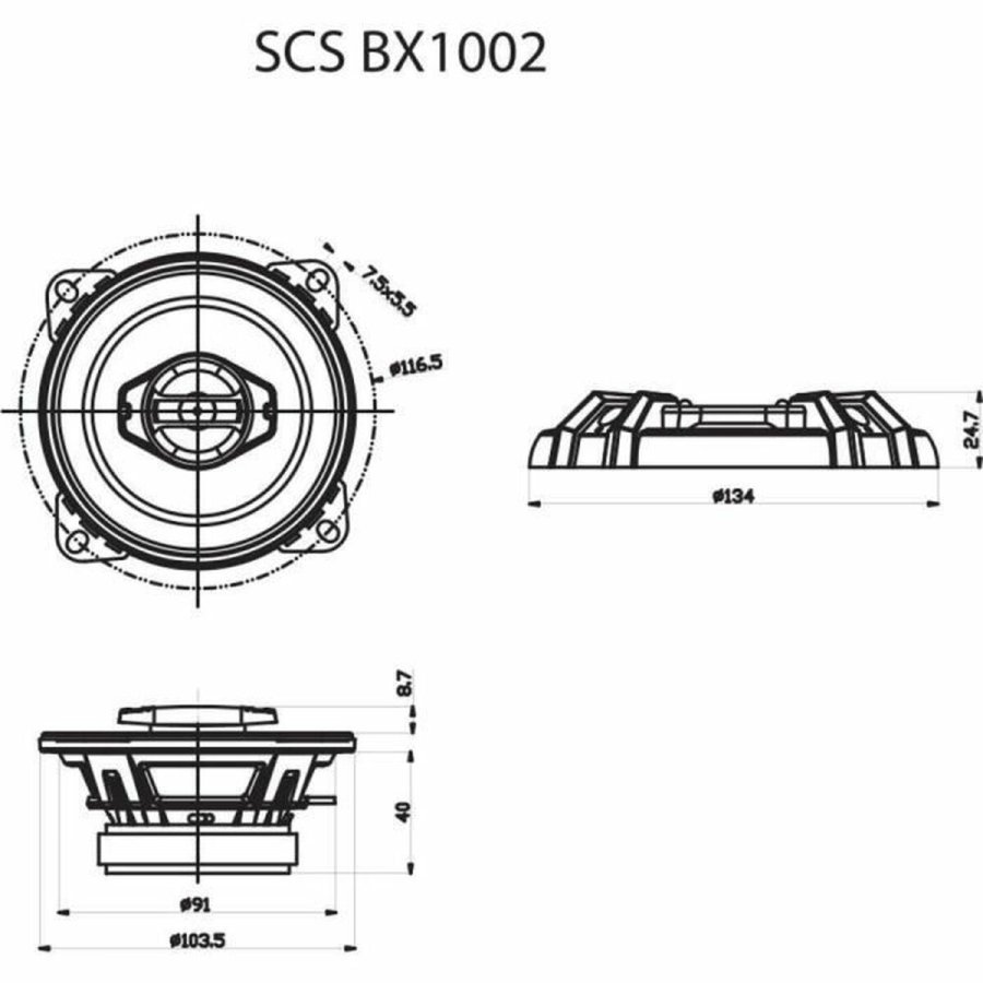 Bilhjttalere Sencor SCS BX1002 2 Dele #7