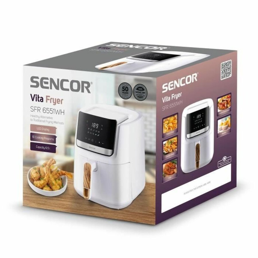 Varmluftsfrituregryde Sencor SFR 6551WH Hvid 1600 W 6,5 L #4