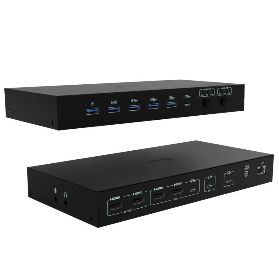 USB Hub i-Tec C31KVMDOCKPDPRO Sort #1