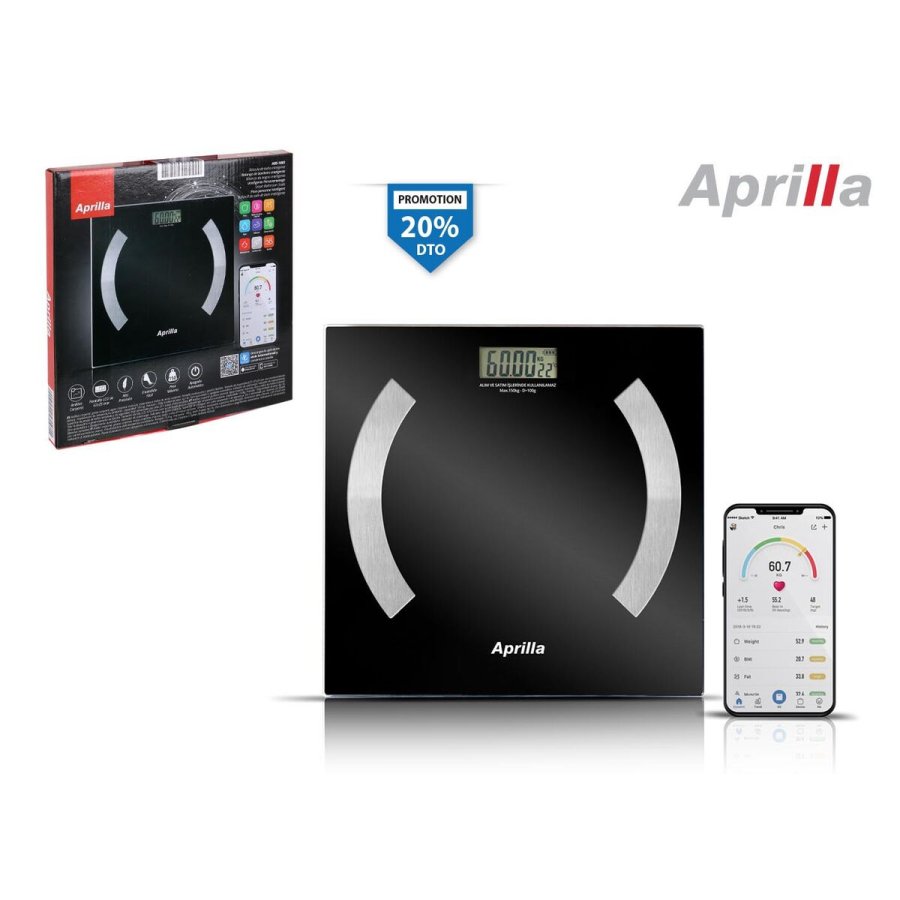 Bluetooth Digital Badevgt Gul 150 kg #1