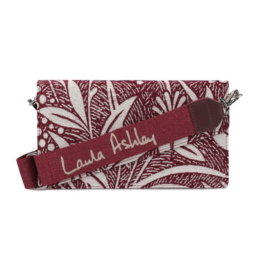 Hndtasker til damer Laura Ashley CRESTON-FLOWER-CLARET-RED Gr 24 x 13 x 3 cm #1