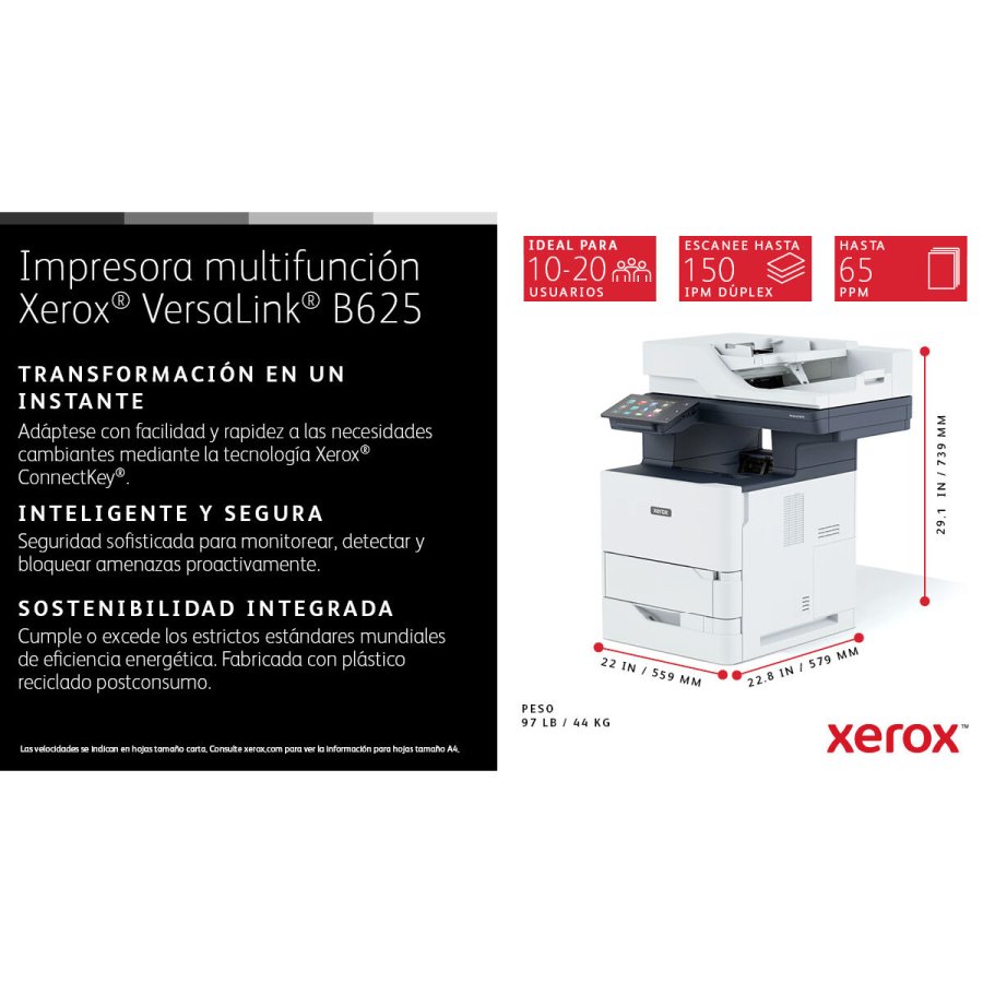 Multifunktionsprinter Xerox B625V_DN #6