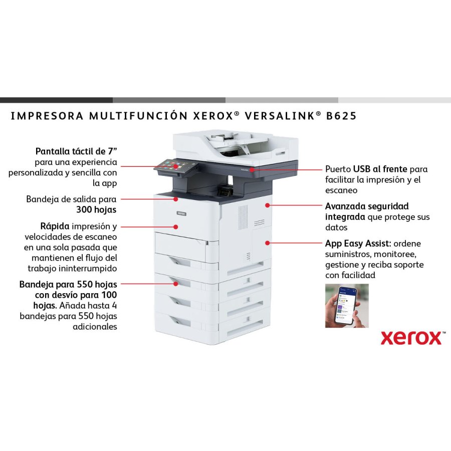 Multifunktionsprinter Xerox B625V_DN #7