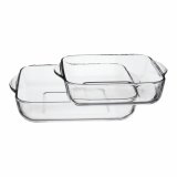 St med ovnfaste fade Pasabahce 1690037 Gennemsigtig Krystal 1 L (2 Dele) #2