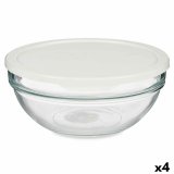 Rund madkasse med lg Pasabahce Chefs Hvid 1,135 L 17,2 x 7,6 x 17,2 cm (4 enheder) #1