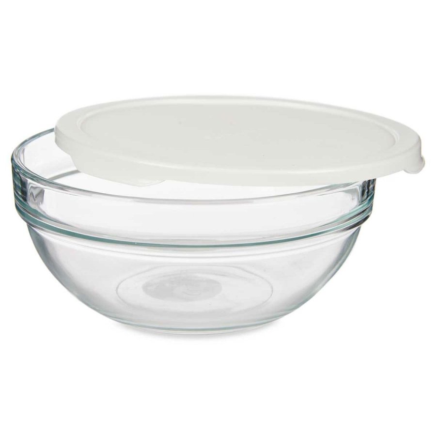 Rund madkasse med lg Pasabahce Chefs Hvid 1,135 L 17,2 x 7,6 x 17,2 cm (4 enheder) #7