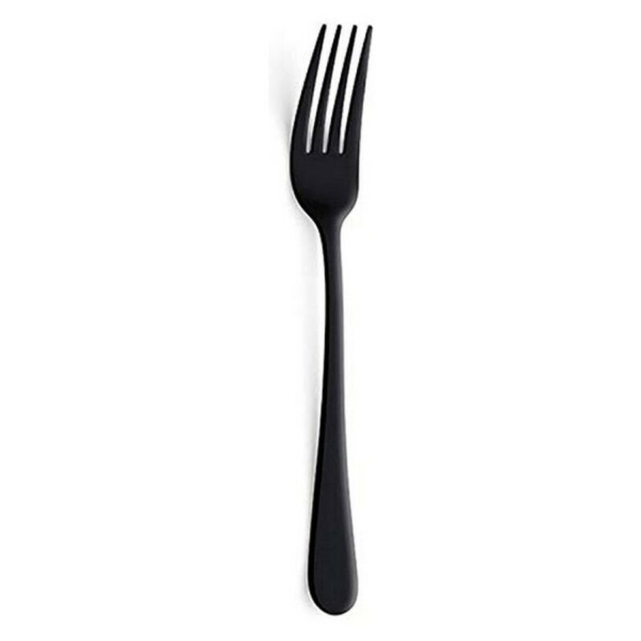 St med Gafler Amefa Austin Negro (12 pcs) Sort Metal 20,7 cm (12 enheder) #1