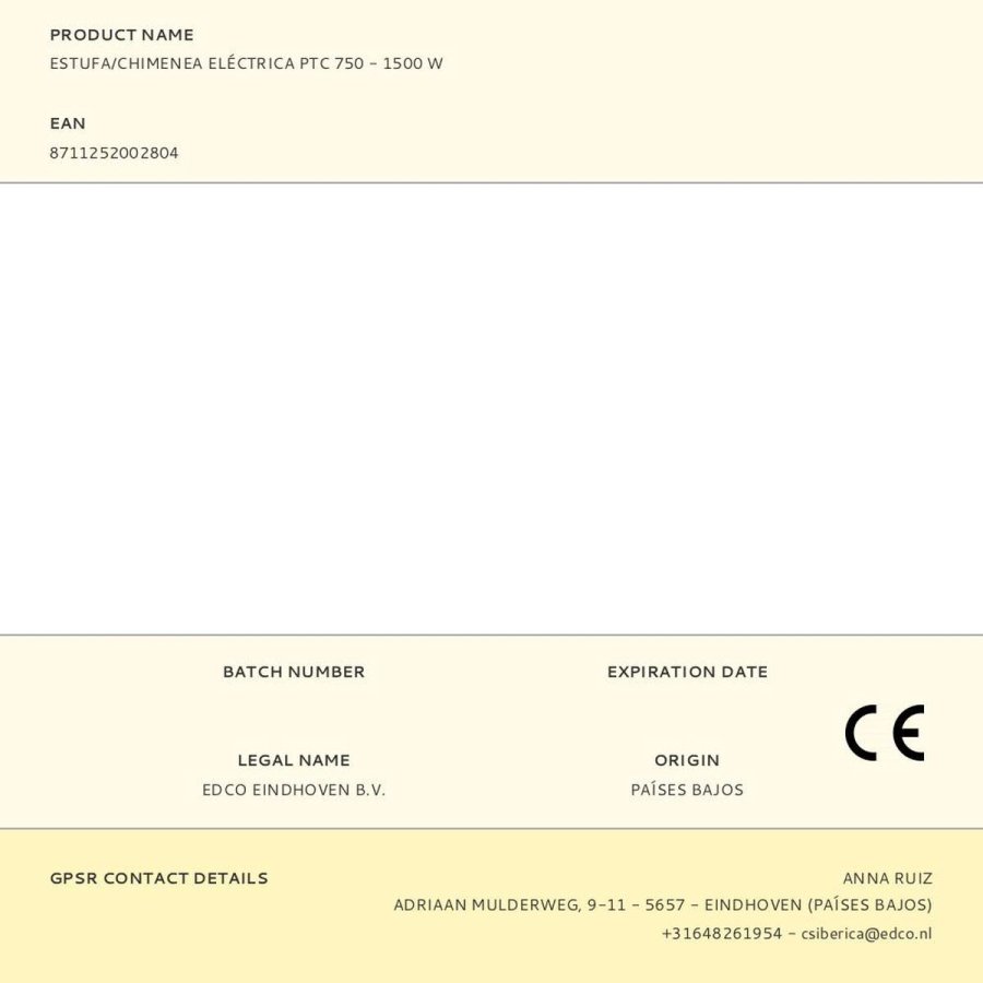 Elektrisk Pejs Alpina 800-1500 W 37,3 x 23 x 44 cm #2