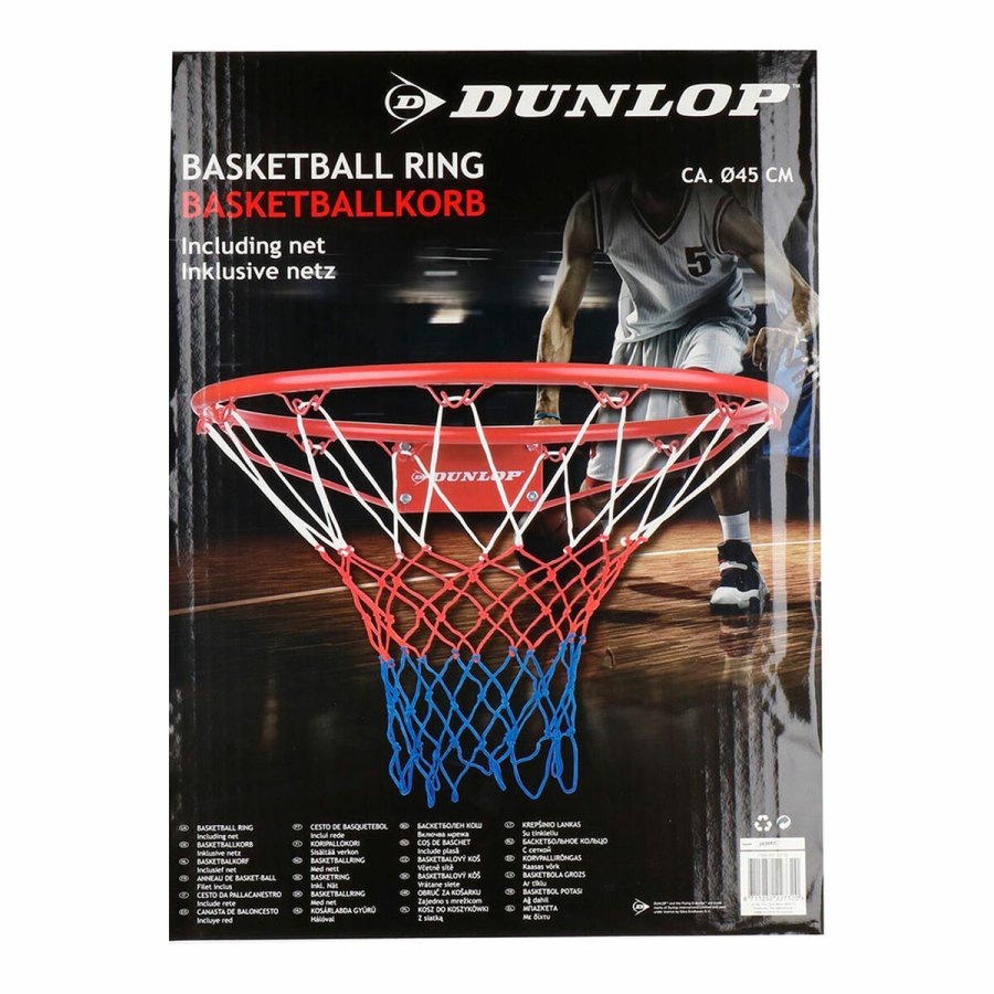 Basketballkurv Dunlop Bl Hvid Rd  45 cm #3