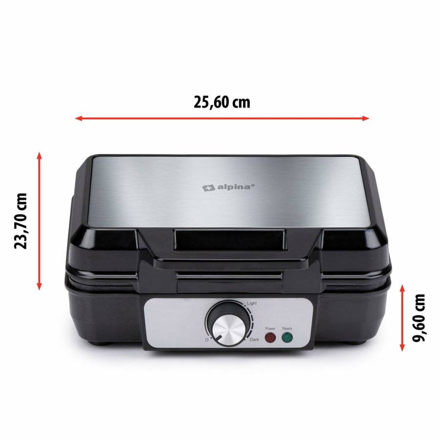 Vaffel Jern Alpina 1000 W Slvfarvet #4