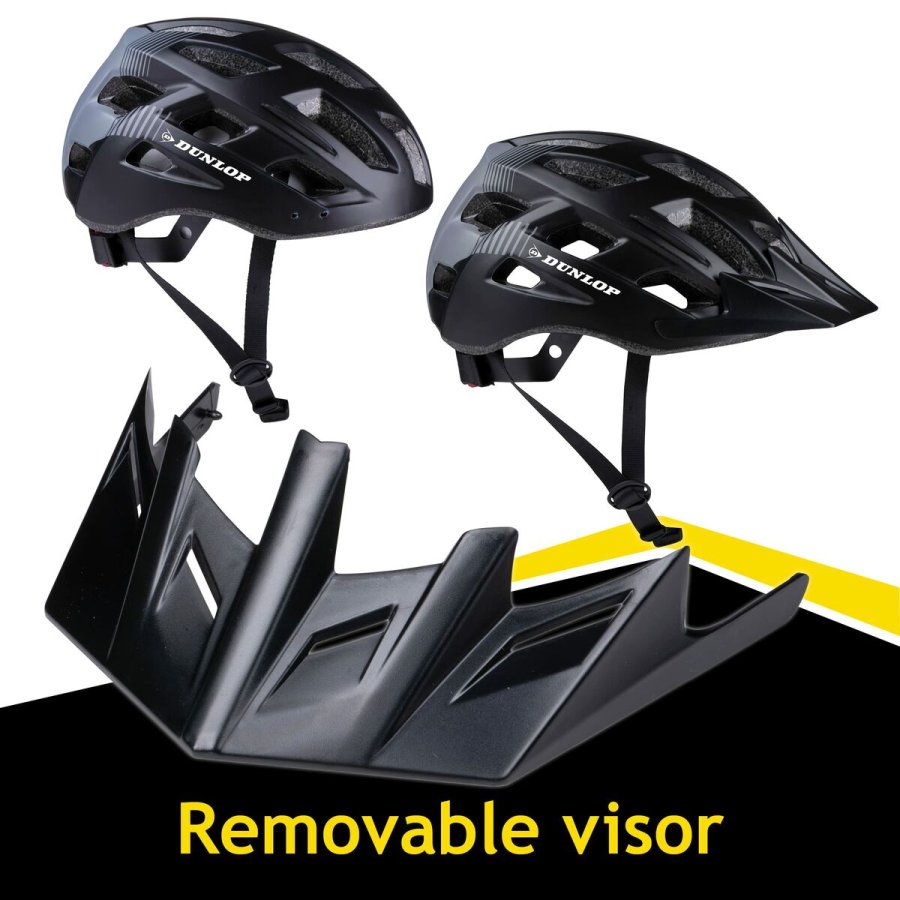 Cykelhjelm til voksne Dunlop M Sort LED Lys #7