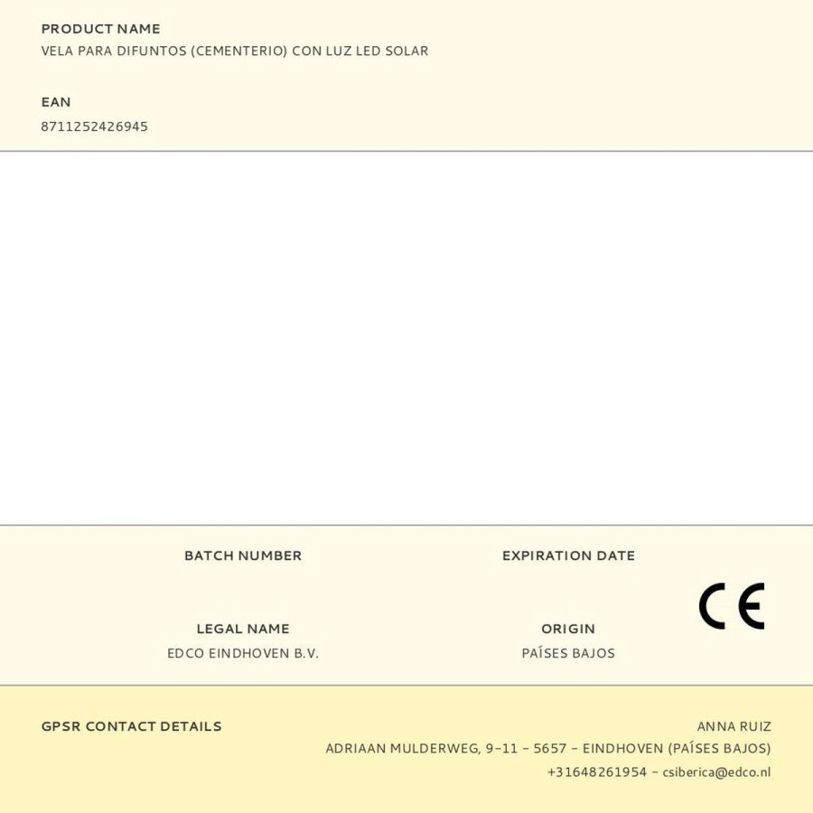 Stearinlys LED Grundig R�d #3