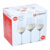 Set of wine glasses Alpina Gennemsigtig 370 ml (6 enheder) #1