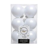 Julekugler Decoris Hvid Plastik 12 enheder #1