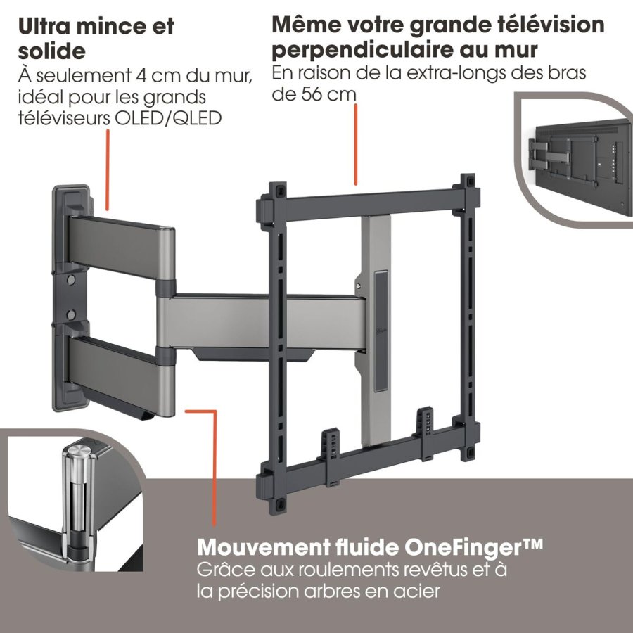 TV-vgbeslag med arm Vogel's TVM5445   NEGRO 32