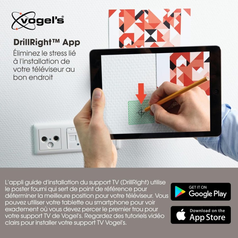 TV-vgbeslag med arm Vogel's TVM5445   NEGRO 32