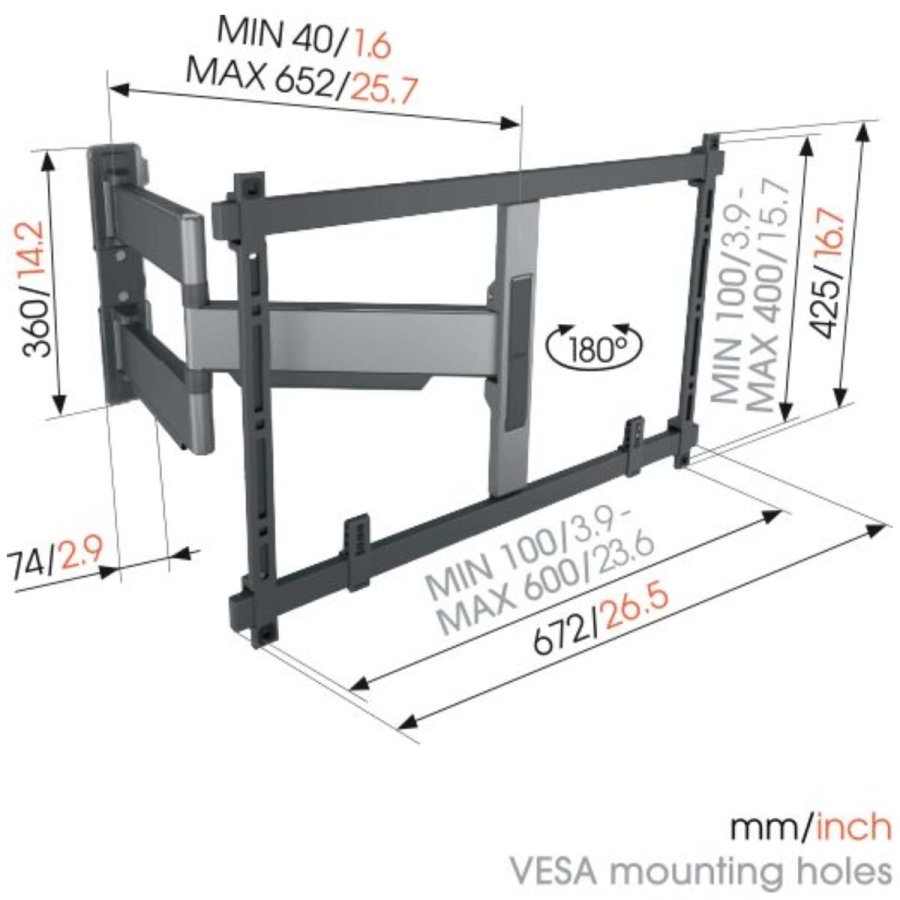 TV-holder Vogel's TVM5645 NEGRO 40