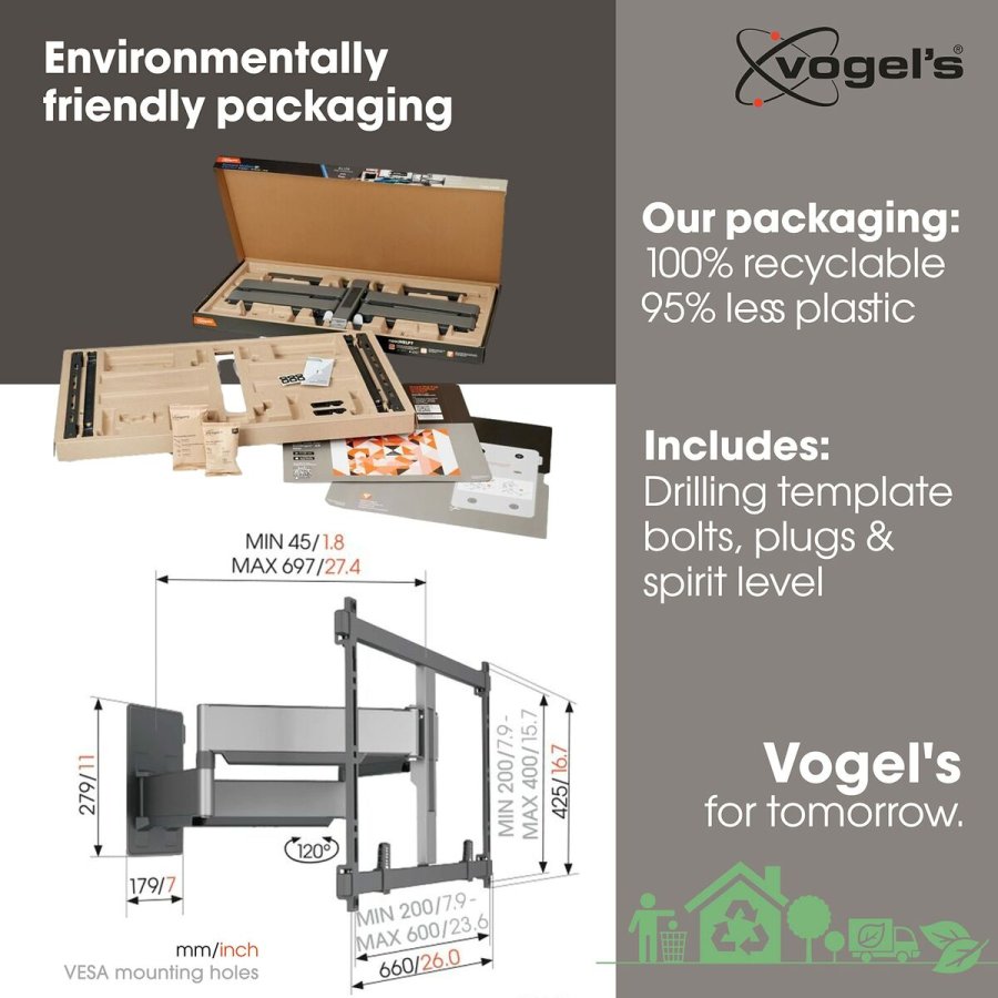 TV-holder Vogel's TVM5855 NEGRO 55