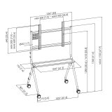 Skrm bord sttte Vogel's 7410110 50