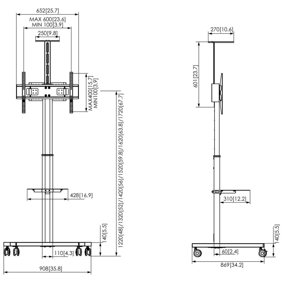 Skrm bord sttte Vogel's 7410310 32