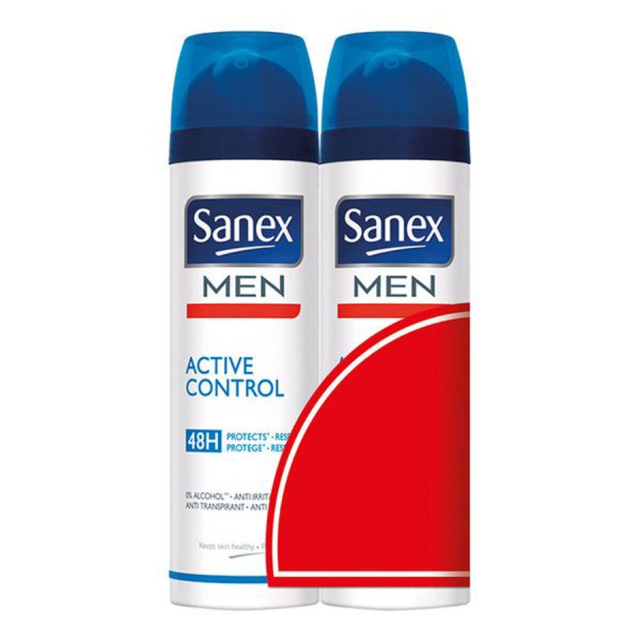 Spray Deodorant Men Active Control Sanex Men Active Control H (2 pcs) 200 ml #1