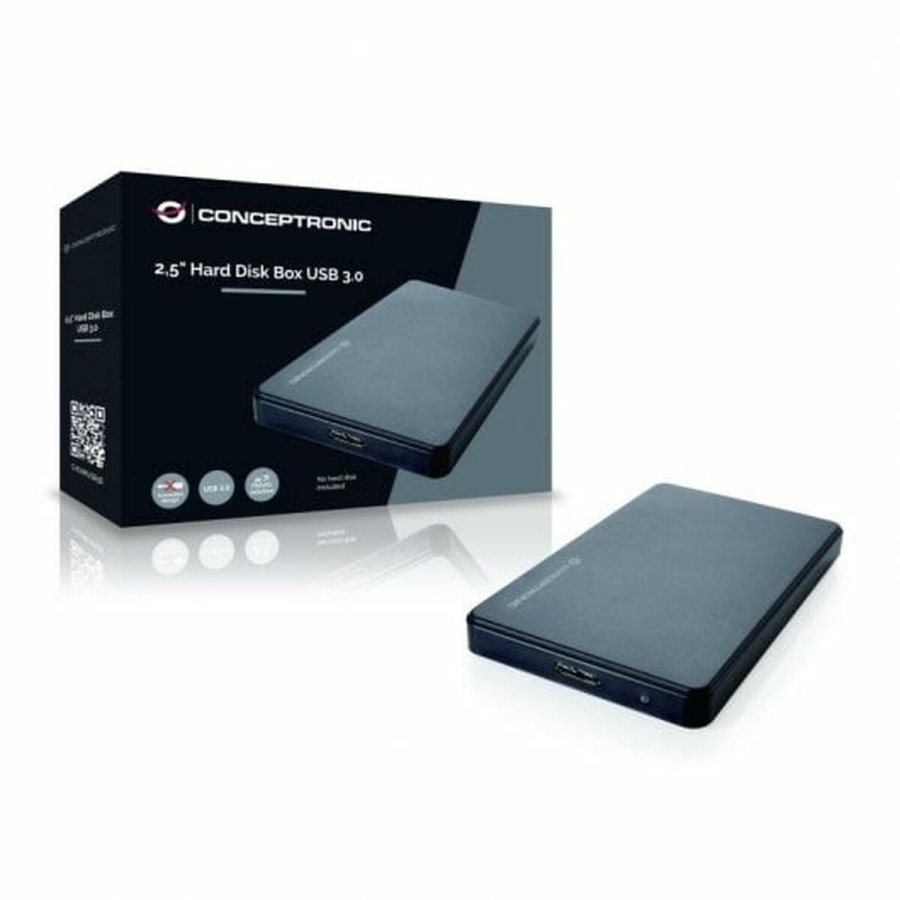 Lomme til harddisk Conceptronic 130000903501 Sort 2,5