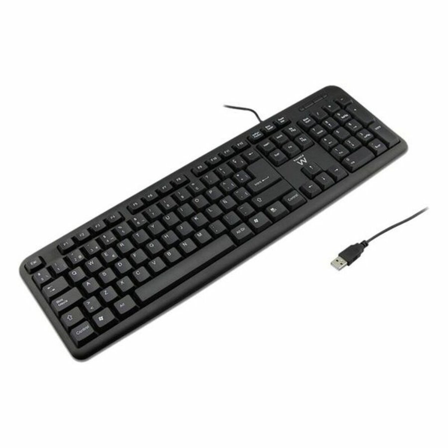 Tastatur Ewent EW3109 PS/2 USB Sort #2