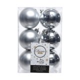 Julekugler Decoris Slvfarvet Slv Plastik 12 enheder #1