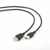USB forlngerkabel GEMBIRD 1.8m USB 2.0 A M/FM (1,8 m) Sort 1,8 m #1