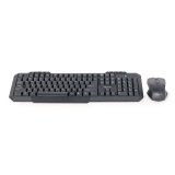 Tastatur og mus GEMBIRD KBS-WM-02 Sort Monochrome QWERTY Qwerty US #1