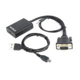VGA til HDMI-adapter med lyd GEMBIRD A-VGA-HDMI-01 Sort #1