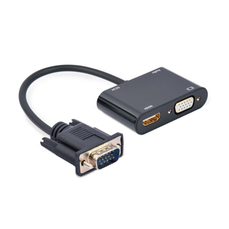 VGA til HDMI-adapter GEMBIRD A-VGA-HDMI-02 Sort #1