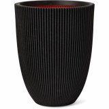 Vase Capi Europe GROOVE NL Sort Plastik 34 x 34 x 46 cm 34 x 34 x 36 cm #1
