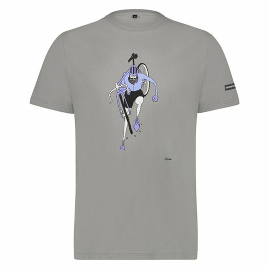 Kortrmet T-shirt til Mnd Shimano Sentiero Ltd Mrkegr #1