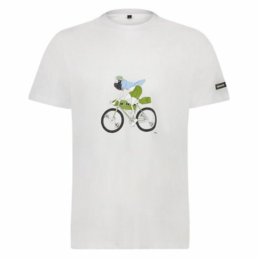 Kortrmet T-shirt til Mnd Shimano Sentiero Ltd Hvid #1
