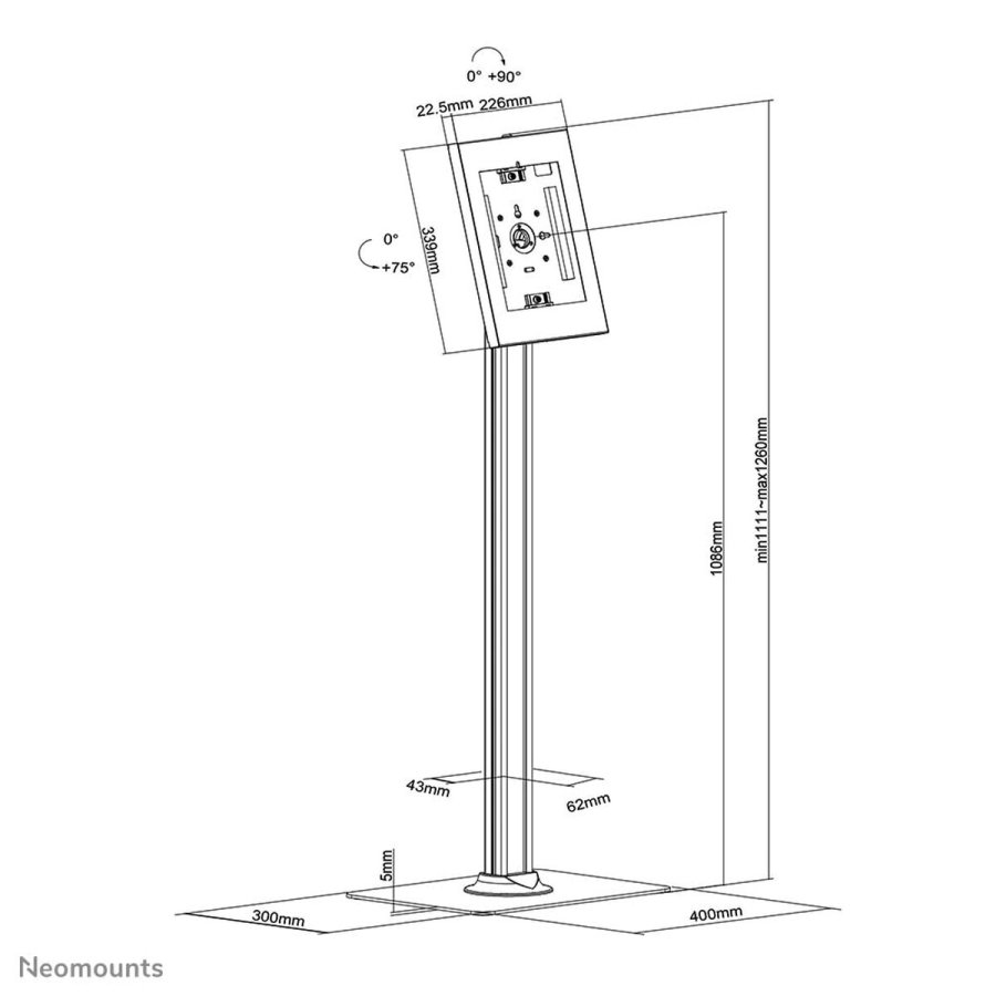 Tablet-holder Neomounts FL15-650WH1 Hvid #3